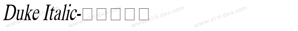 Duke Italic字体转换